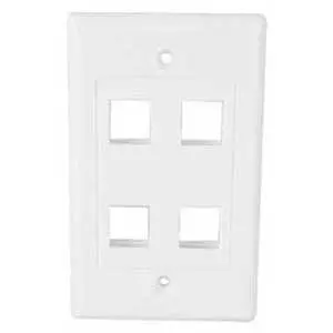 8043 - Wall Plate 4Port White Design 1