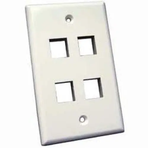 Np-Jf4w - Wall Plate 4Port White 1