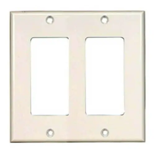 052-6995-2 - Wall Plate Decora Elect 2Pos Wht Plastic (10 Pcs/Pkg) 1