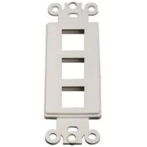 Cat504-3 - Wall Plate Decora Insert 3Port White 1