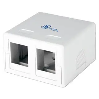 8129 - Surface Box 2Port White 1