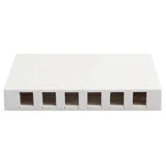 Nw-S12-Tl-Wh - Surface Box 6Port White 1