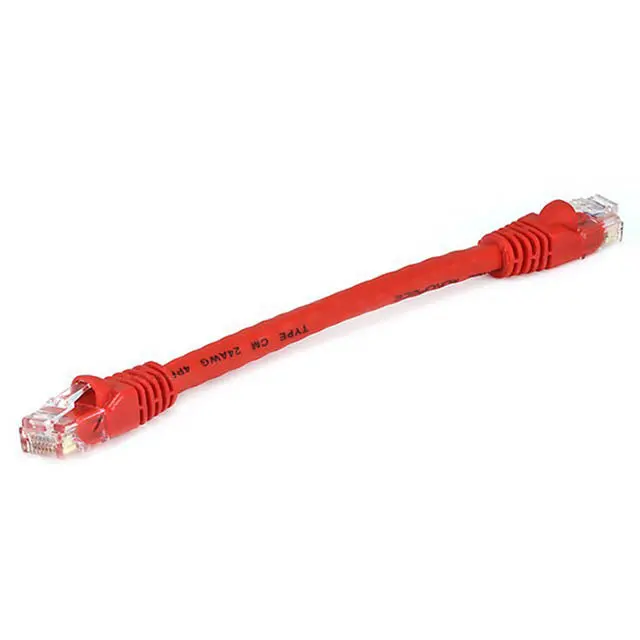 4981 - Patch Cord Cat5e Red 6In Snagless Boot 1