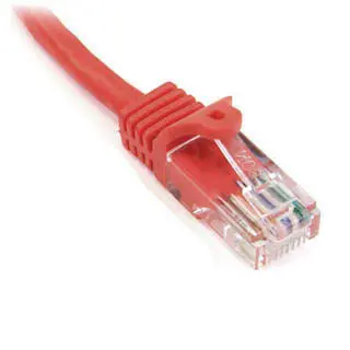 Cat-350-010-Red - Patch Cord Cat5e Red 10Ft Snagless Boot 1