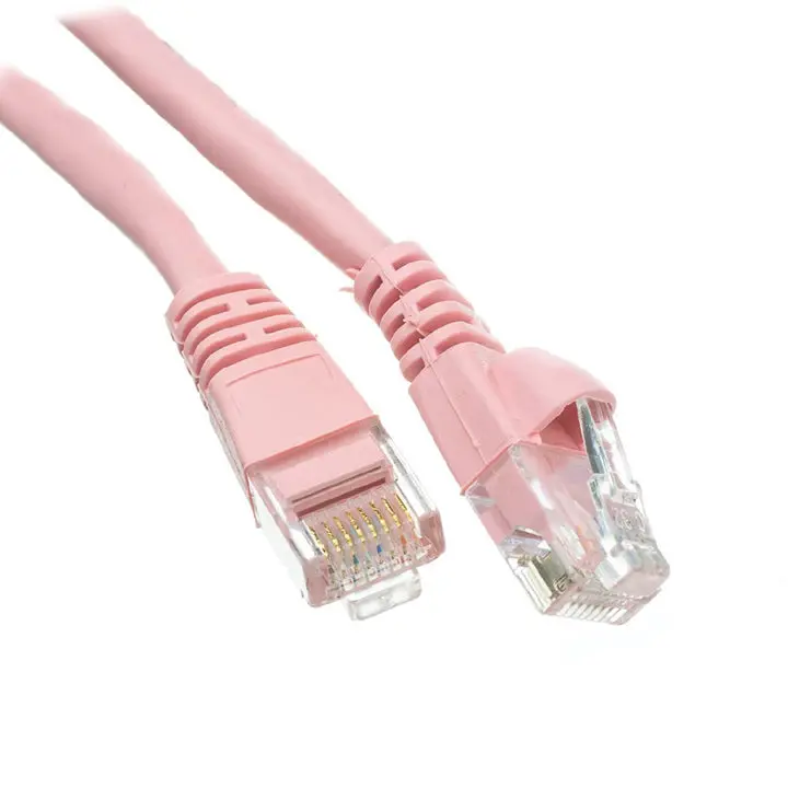 Mutp5e-100Pkb - Patch Cord Cat5e Pnk 100Ft Snagless 1