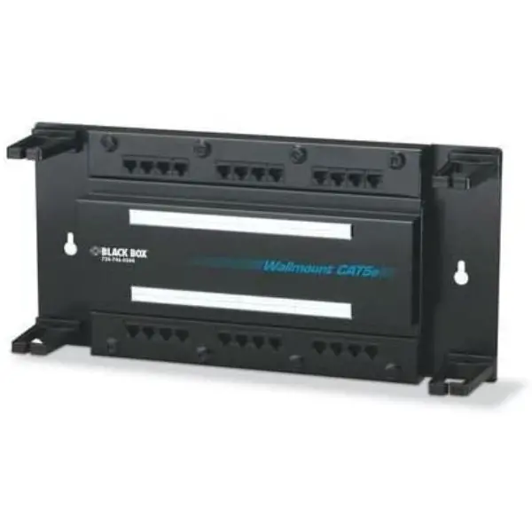 Jpm085a-R3 - Patch Panel 24Port Cat5e Blk Wall Mountable 110 1