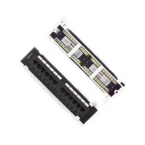 7Pmv12t-K11-C6c/Bk - Patch Panel 12Port Cat6 10In With Bracket 1