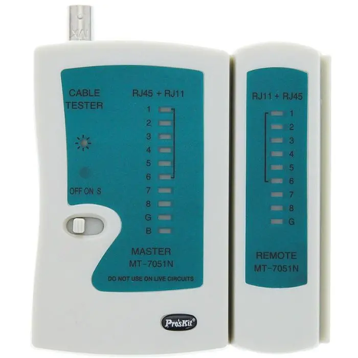 Mt-7051N - Cable Tester For Networking Rj45 Rj11 And Coaxial Cable 1