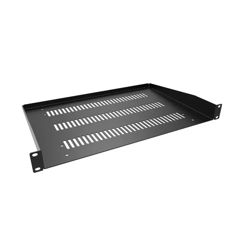 Rasv190110bk1 - Rackmount Shelf 1U 1.75(H)X10in Depth Vented Back Lip Folded Up 1