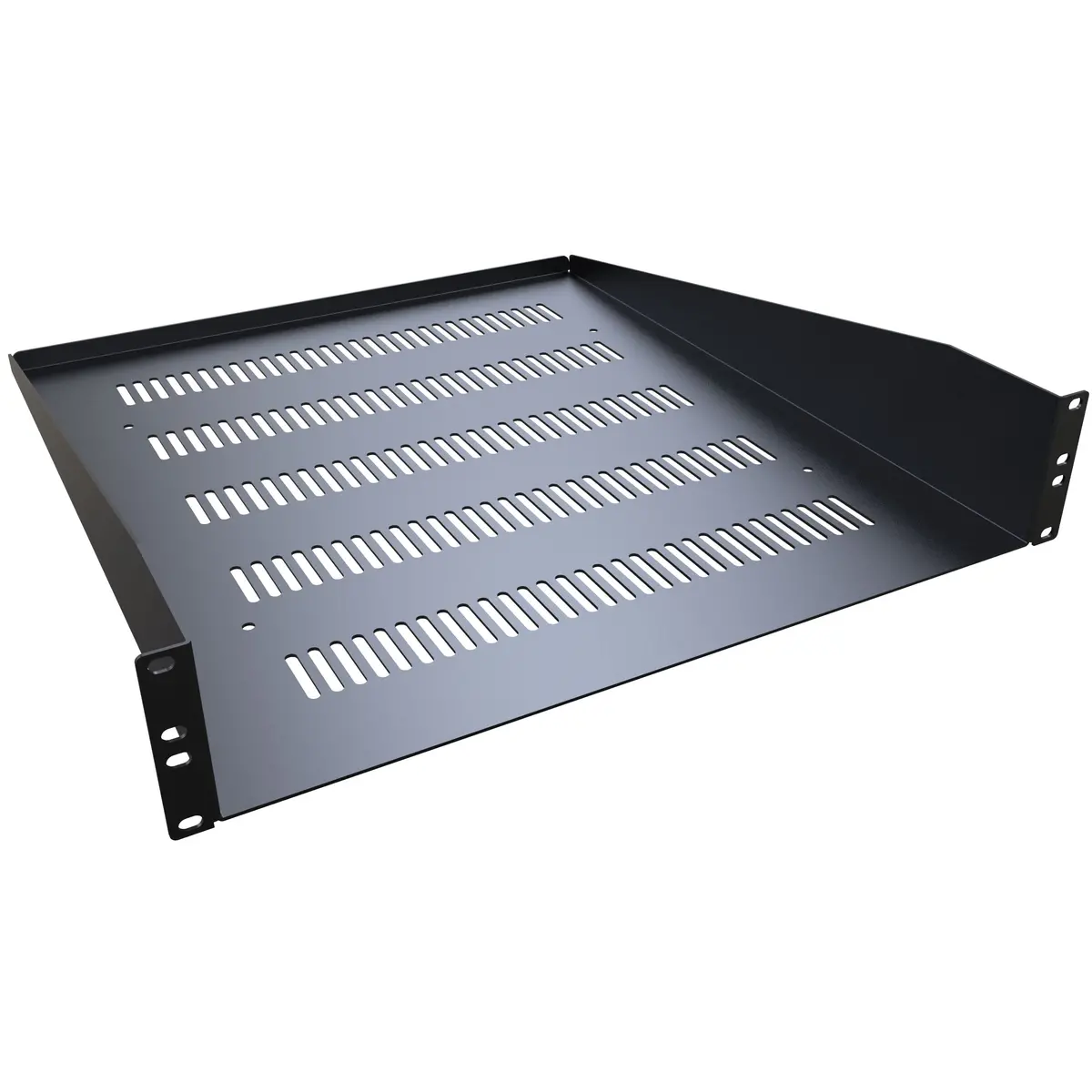 Rasv190320bk1 - Rackmount Shelf 2U 3.5(H)X20in Depth Vented Back Lip Up Folded 1