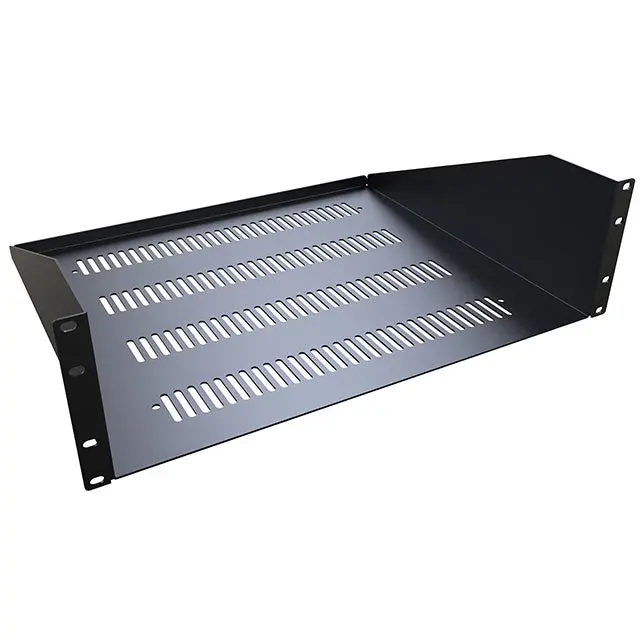 Rasv190515bk1 - Rackmount Shelf 3U 5.25(H)X20in Depth Vented Back Lip Folded Up 1