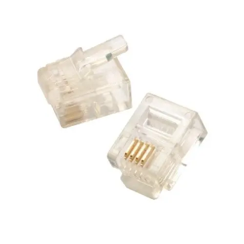 6P4c - Modular Plug 6P4c Std Flat  (100 Pcs/Pkg) 1