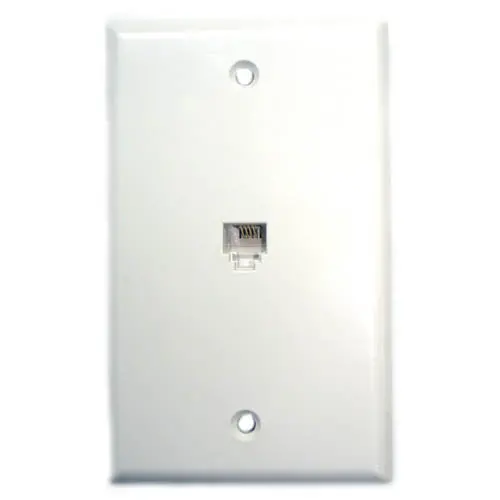 Akm-103A - Wall Plate Mod Jk 6P4c Plastic White 1