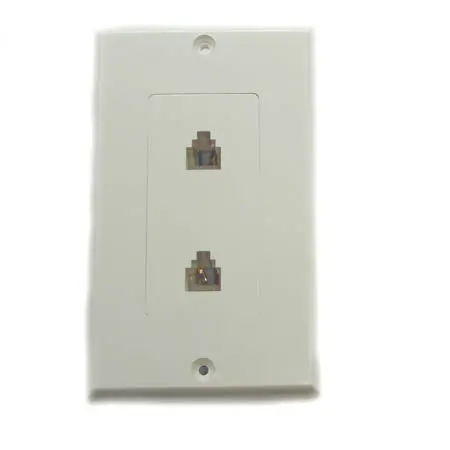 Oa271whb - Wall Plate Mod Jk 6P4c Dual Plas Decora 1