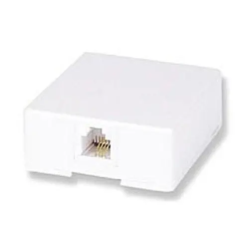 Nw-104Qcw - Baseboard Mod Jack 6P4c Toolless White 1