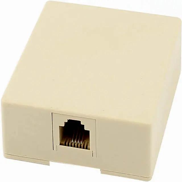 30-8607-Bu - Baseboard Mod Jack 6P4c Beige 1