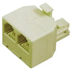 55-Da20iv - Modular T Adapter 6P4cx2-6P4cpl Ivory 1