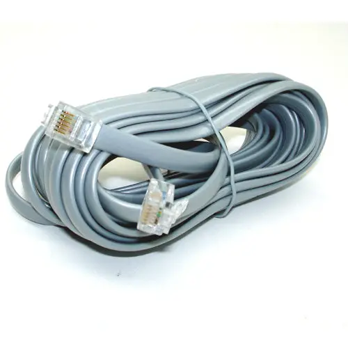 Ama-347 - Modular Cable 6P4c M/M 25Ft Sil 1