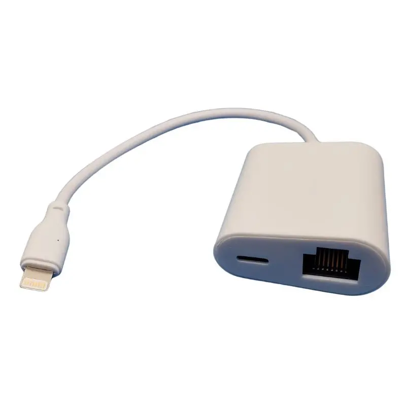 Amtd-4150 - Iphone Ethernet Lightning Male To Rj45 And Charger Port Adapter 1