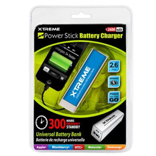 88262 - Power Bank 2600Mah W/Cable Blue Universal 1