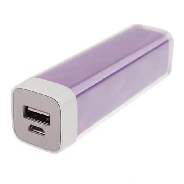 618096 - Power Bank 2600Mah W/Cable Purple Universal 1