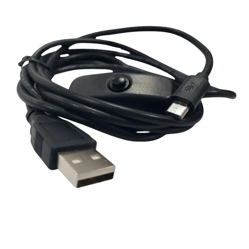 Zcabl-200510 - Usb Cable A Male To Micro B Male With Switch 5Ft Black 1