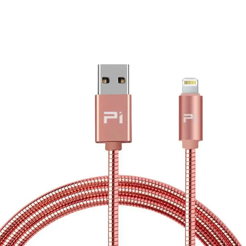 Ta11r - Usb Cable A Male To Lightning 8P 3Ft Rose Metal Fast Charg Iphone 1