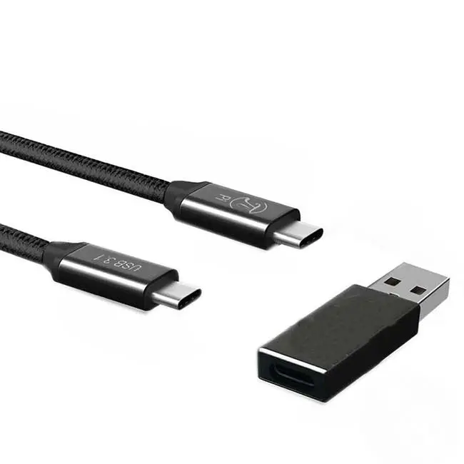 Tc31ck - Usb Cable C M/M 3.1 3Ft W/Usb C Fem To A Male Adapter Black 1