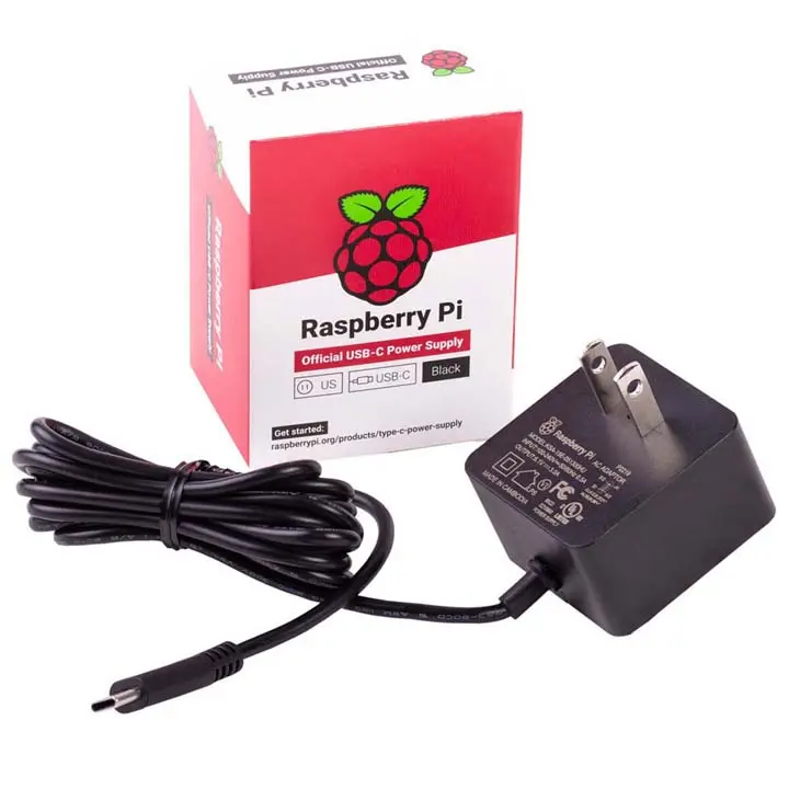 1663 - Usb-C Wall Charger 5.1Vdc 3A For Raspberry Pi4 1