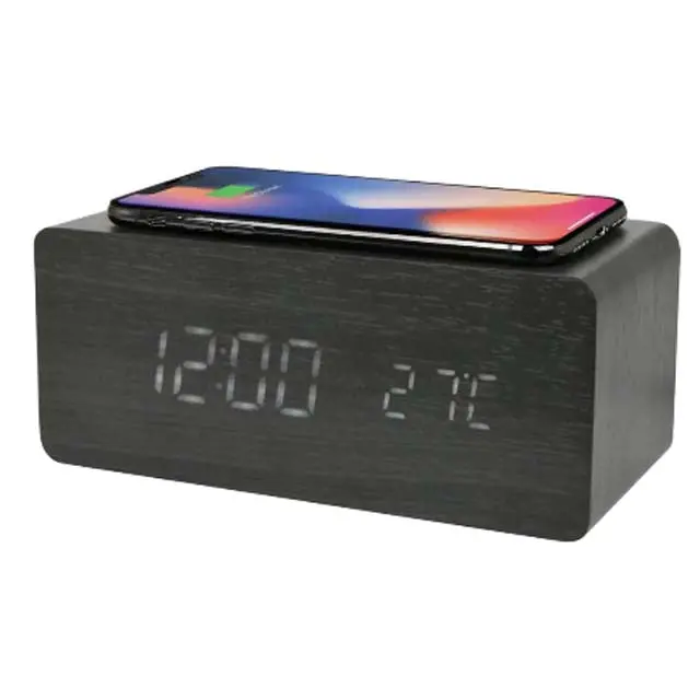 24714 - Wireless Charging Alarm Clock 10Watt Cellphone Charger 1
