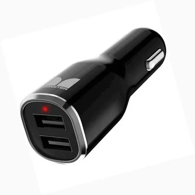 133048-00 - Usb Car Charger Dual 5Vdc@2.4A Each Blk 1