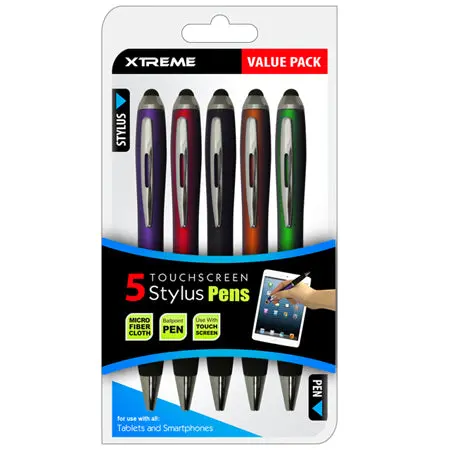 Xsy5-0105-A08 - Stylus Pen For Tablets And Cellphones 5Pcs/Set Assorted 1