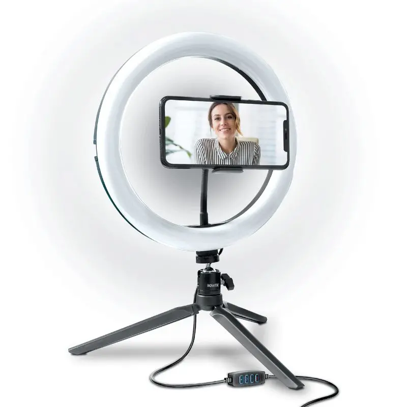 Watrl10 - Selfie Ring Light 10In Tripod+Ph Holder W/3 Light Colour And Remote 1