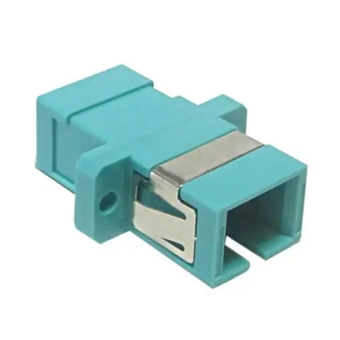 Fo-Ff4cc - Fiber Optic Coupler Sc-Sc Multi Mode Om4 Panel Mount Simlex Aqua (2 Pcs/Pkg) 1