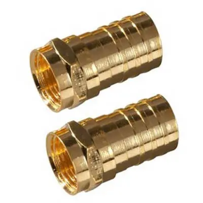 1278-0224 - F Plug Rg59 Crimp Gold  (2 Pcs/Pkg) 1