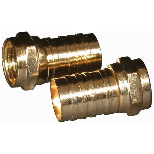 Ov662 - F Plug Rg6 Crimp Gold  (2 Pcs/Pkg) 1
