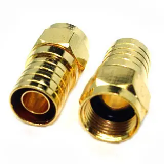 Rg-6G - F Plug Rg6 Crimp Weather Proof Gold (2 Pcs/Pkg) 1