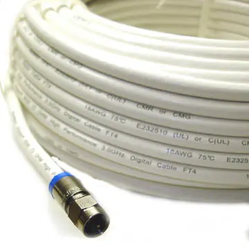02160 - Video Cable Rg6u F M/M 25Ft Wht 1