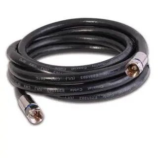 01672 - Video Cable Rg6u F M/M 25Ft Blk 3000Mhz Ft4 1