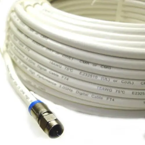 02163 - Video Cable Rg6u F M/M 75Ft Wht 1