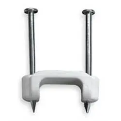Pso-175 - Cable Clamp 19Mm Dual Wht W/Nail For Wood (175 Pcs/Pkg) 1