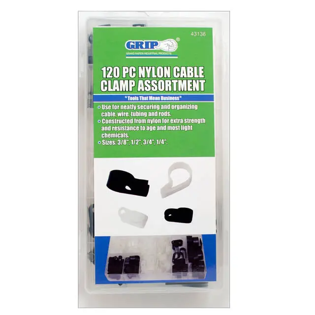 43136 - Cable Clamp Assortment 120Pcs/Set 1