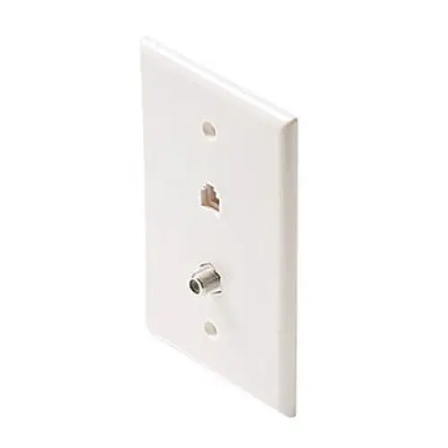 Ov624whb - Wall Plate F Fem And 6P4c Tel Conn 1