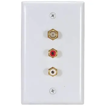 Av-107G - Wall Plate F Fem 2Xrcajk Plas Wht 1