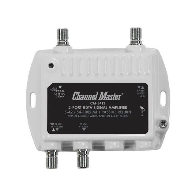 Cm-3412 - Tv Amplifier/Splitter 2Way 11.5D 11.5Db 54-1002Mhz 1