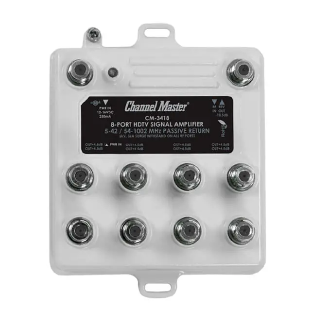 Cm-3418 - Tv Amplifier/Splitter 8Way 4Db 50-1002 Mhz 1