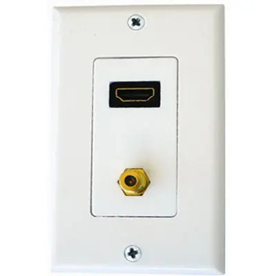 Zwp-Hdmi+F - Wall Plate Hdmi With F Conn Plastic 1
