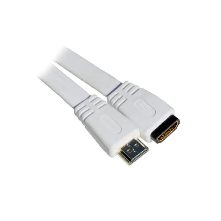 X2aa-B01-09003M - Hdmi Cable Male-Fem 10Ft White Flat 1