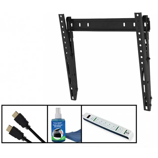 Avl401kit-E - Tv Wallmount 26-55In Tilt 88Lb W/Powerbar 2Xhdmi Screen Cleaner 1