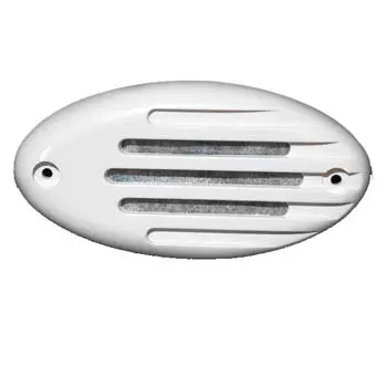 11169 - Horn Grill 5 Inch W/Gasket White 5X2.6 Inch Mounting Holes 4 Inch 1